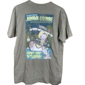 Disney Jungle Cruise Adventureland Mens T-Shirt Olive Green Large